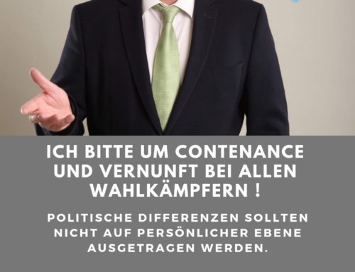 Ich bitte um Contenance und Vernunft